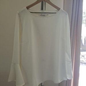 Linea by Louis Dell"Olio blouse with Bell Sleeves, Large